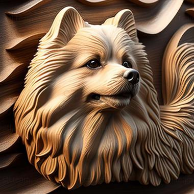 3D model Finnish Lapphund dog (STL)